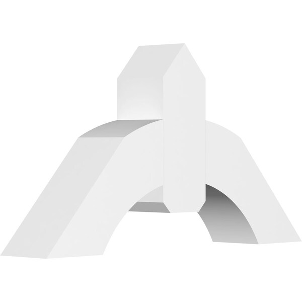 Ekena Millwork Archdale Architectural Grade PVC Gable Bracket, 36"W x 19 1/2"H x 6"D x 6"F, 13/12 Pitch GBP036X20X0606ARC00 - main
